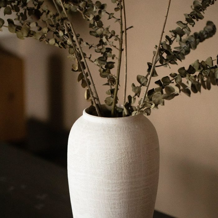 white nordic vase