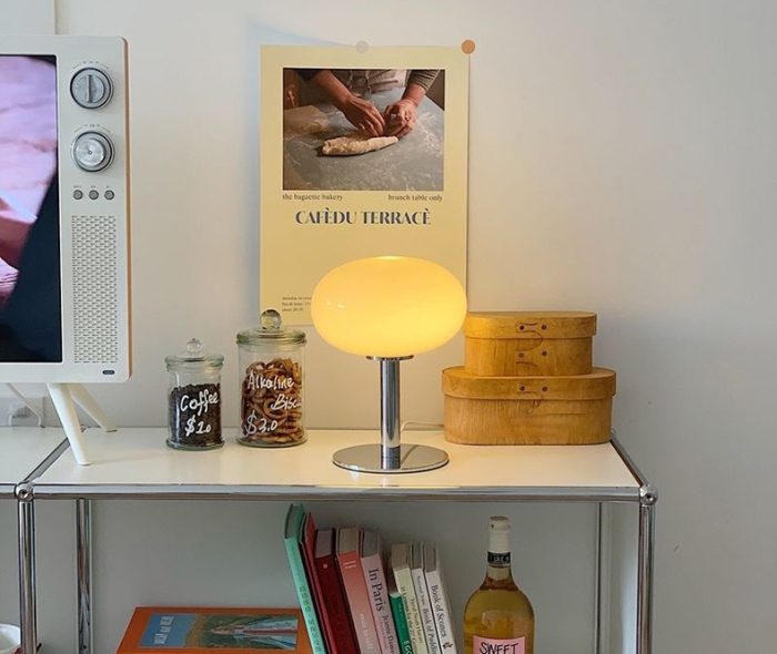 vintage white table lamp
