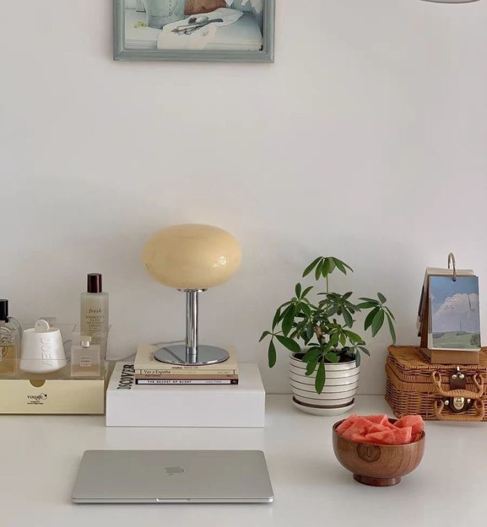 vintage lamp on desk