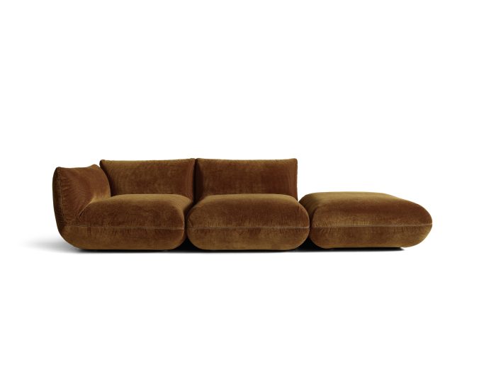 3 person living room sofa in brown