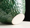 close of green ceramic vase