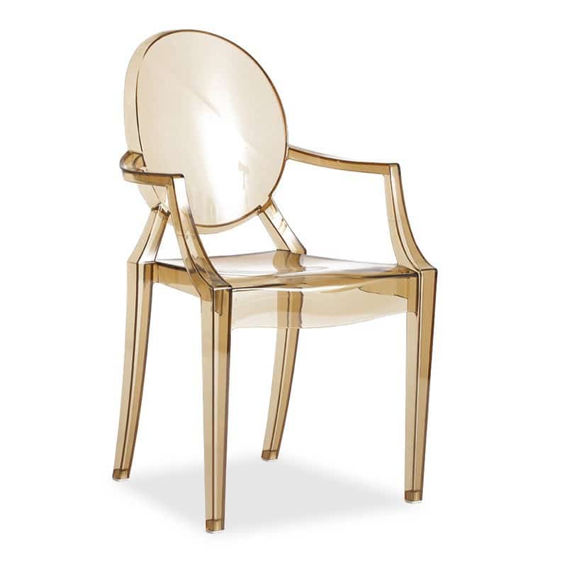Kartell louis ghost chair in amber