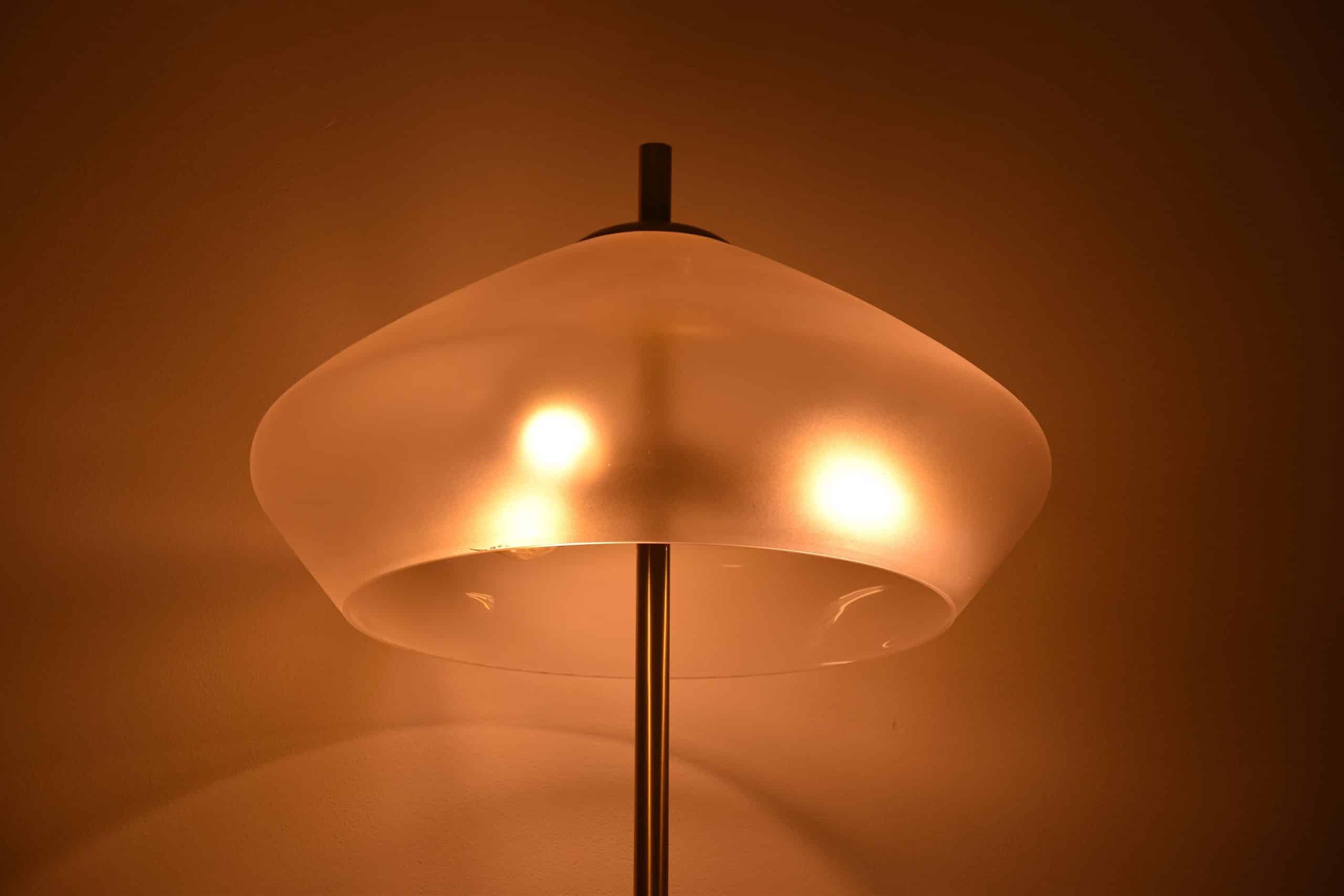 halogen lamp orange light close up