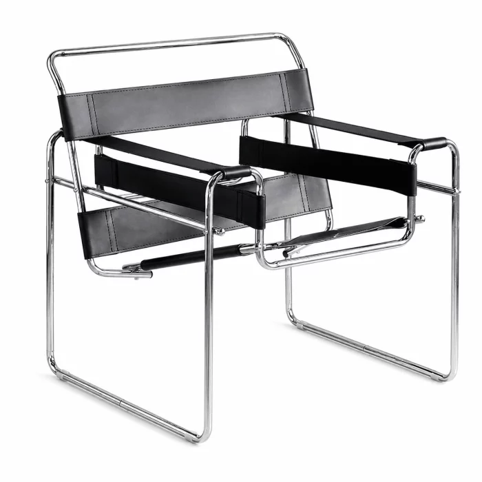 black wassily lounge chair